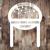 Personalized Metal Garden Sign with Stake, Custom Flowers Garden Decor for Outdoor, Custom Family Name Sign, Patio Decorations, Lawn Art, Farmhouse Decorative, Housewarming Gift