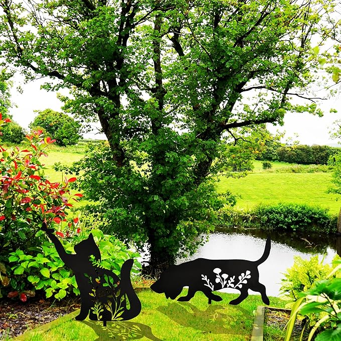 Basset Hound Metal Dog Statue - Garden Yard Decoration Art, Dog Gifts, Outdoor Home Decor