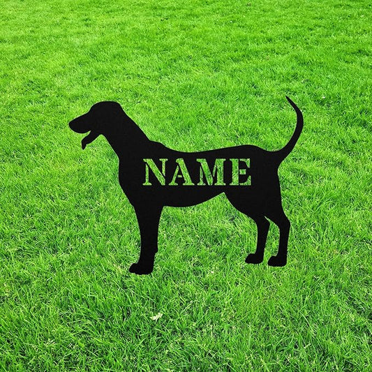 Foxhound Statue Stake,Custom Foxhound Dog Outdoor Yard Art Decor,Memorial Remembrance Silhouette Sculpture,Outdoor Statue for Yard Garden Porch Lawn Grassland Park Farm Flowerpot Decor.