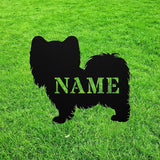 Personalized Papillon Garden Statue Stake,Custom Papillon Outdoor Yard Art Decor,Memorial Remembrance Sculpture,Outdoor Statue for Yard Garden Porch Lawn Grassland Park Farm Flowerpot Decor.