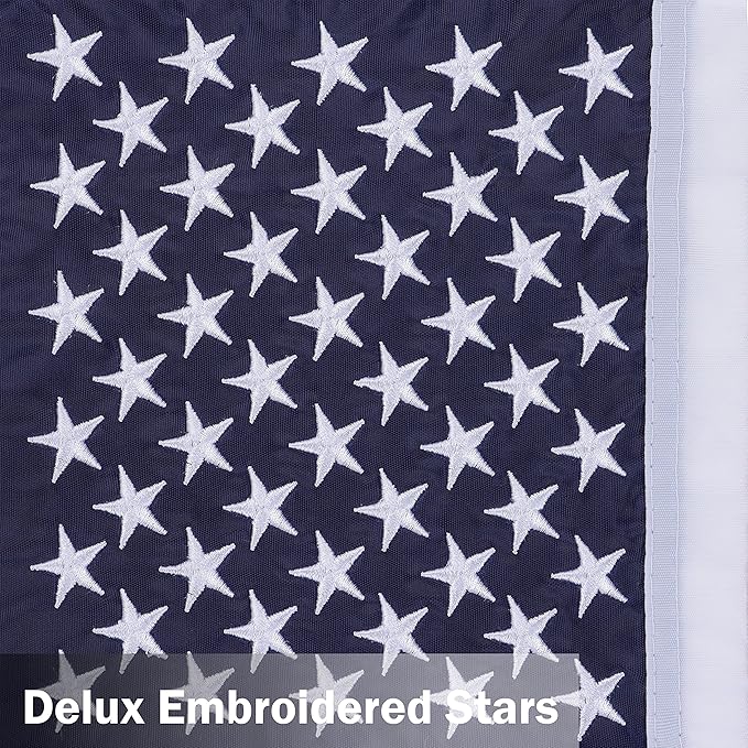 Embroidered American Flag Garden Flag 12 x 18 Inch,Embroidered Stars and Sewn Stripes,Small USA Garden Flag Outdoor, Patriotic Decorative Yard Flags for 4th of July, Independence Day- Nylon