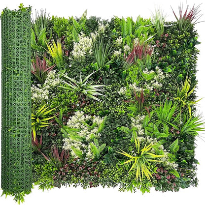 ODTORY Artificial Plant Wall Panels: 40"×120" UV-Anti Faux Grass Wall Backdrop Boxwood Ivy Fence Privacy Screen Fake Greenery Leaf Hedge for Outdoor,Indoor,Garden,Backyard and Home Decor
