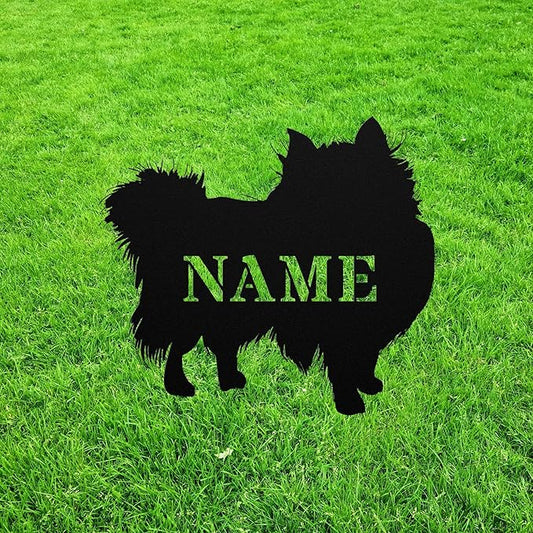 Shiranian Garden Statue Stake,Shiranian Outdoor Yard Art Decor Shih Tzu Pomeranian Personalized Memorial Remembrance Sculpture for Yard Garden Porch Lawn Grassland Park Farm Flowerpot Decor.