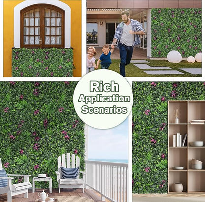 Greenery Grass Wall Boxwood Plant Roll: 80"x120"(67 SQFT) with UV Resistant Green Leaves Faux for Interior Wall, Greenery Backdrop,Garden and Indoor Outdoor Plant Panel Covering Privacy