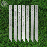 ROCC RUSTED ORANGE CRAFTWORKS CO. Custom Metal Garden Plant Markers, Set of 5, 80+ Varieties, Laser-Cut Steel Stakes, USA Made (7 Pack - 15 inches Long)