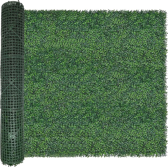ODTORY Artificial Ivy Privacy Fence Wall Screen: 4FT X 12FT (48 sqft) UV-Anti Faux Boxwood Roll Panels Greenery Backdrop Ivy Vine Leaf Hedges for Indoor Outdoor Green Decor