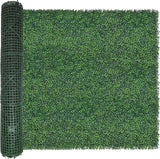 ODTORY Artificial Boxwood Roll,48x120 in (40 sqft) UV-Anti Faux Ivy Boxwood Hedge Leaf Grass Wall for Patio Balcony Privacy, Garden, Backyard Greenery Wall Backdrop and Fence Decor